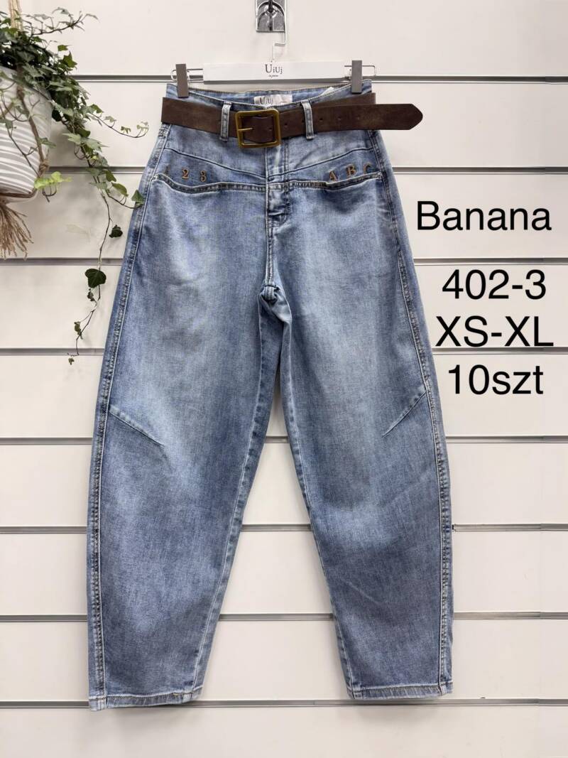 Spodnie damskie jeansy Roz XS-XL, 1 Kolor Paczka 10 szt